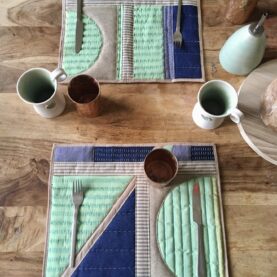 Handgemaakte Stiksel Placemats Set